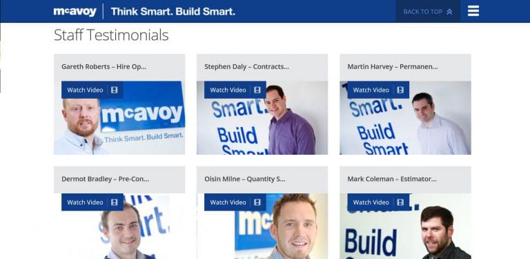 employee video testimonials