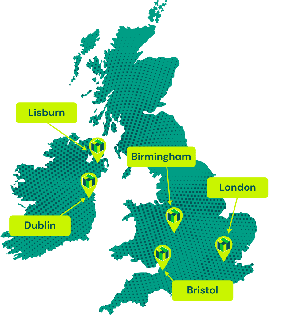 Uk and Ireland Map of McAvoy Office Locations