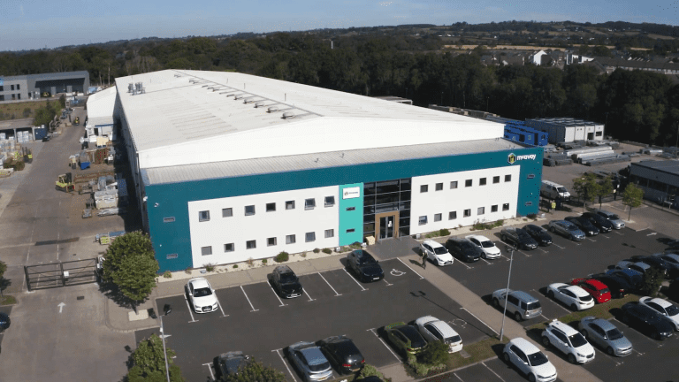 Drone shot of McAvoy's manufacturing facility